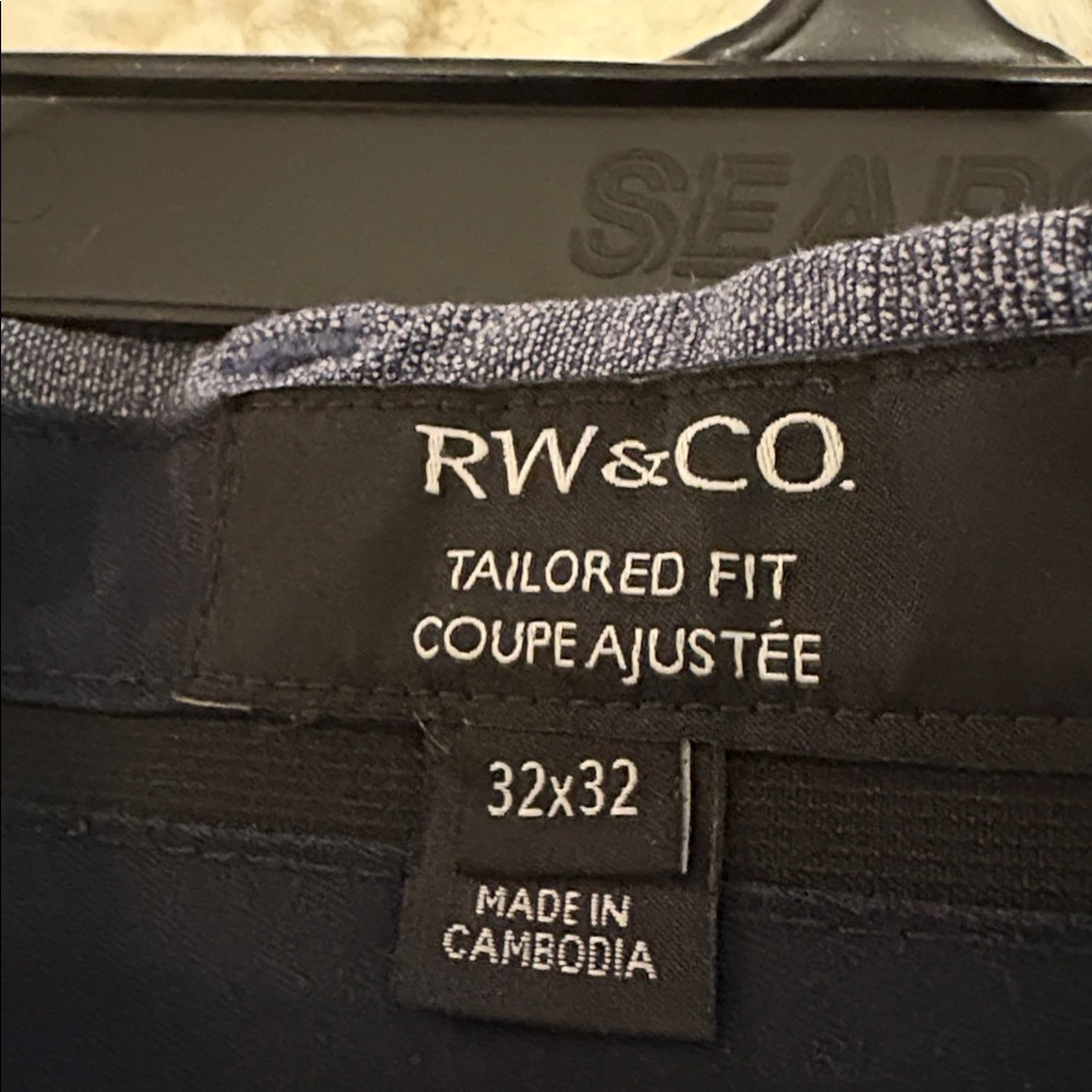 RW@CO Men's Blue Dress Pant 32X32 Casual Tailored Fit Office Viscose - Picture 11 of 11